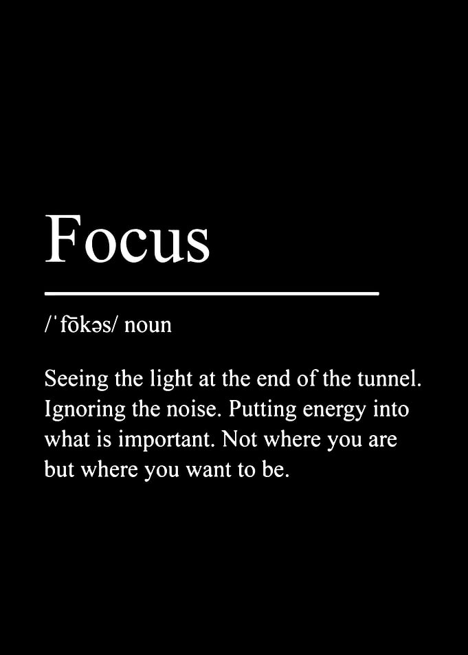 Focus Definition Black and White