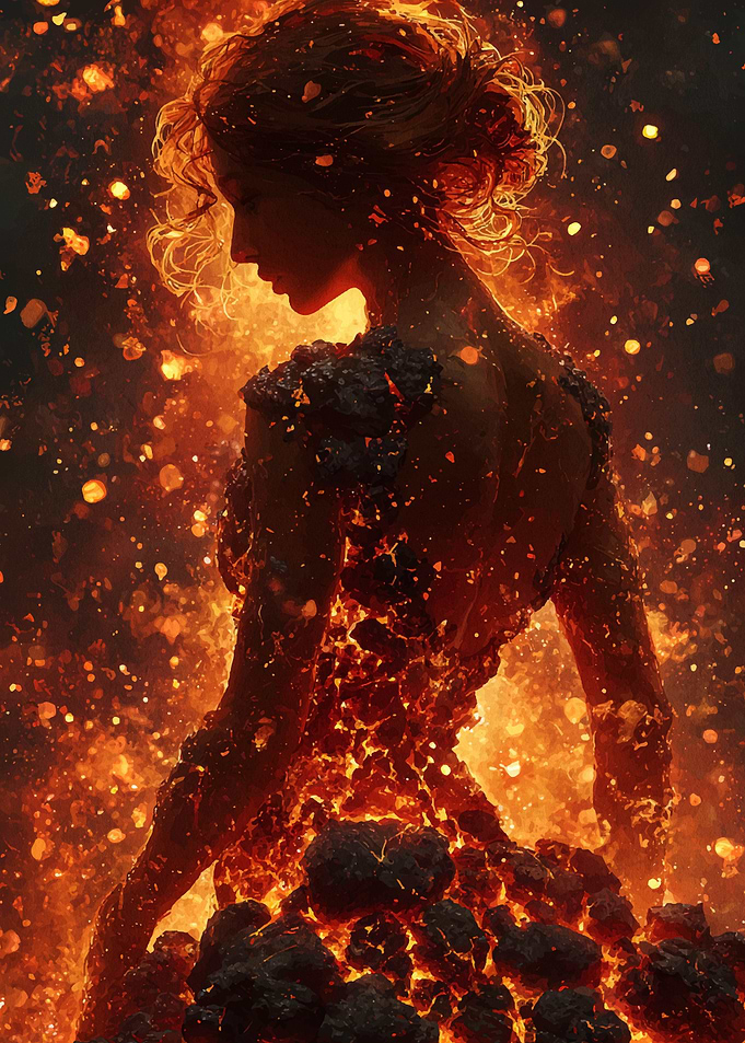 Lava Woman Digital Art