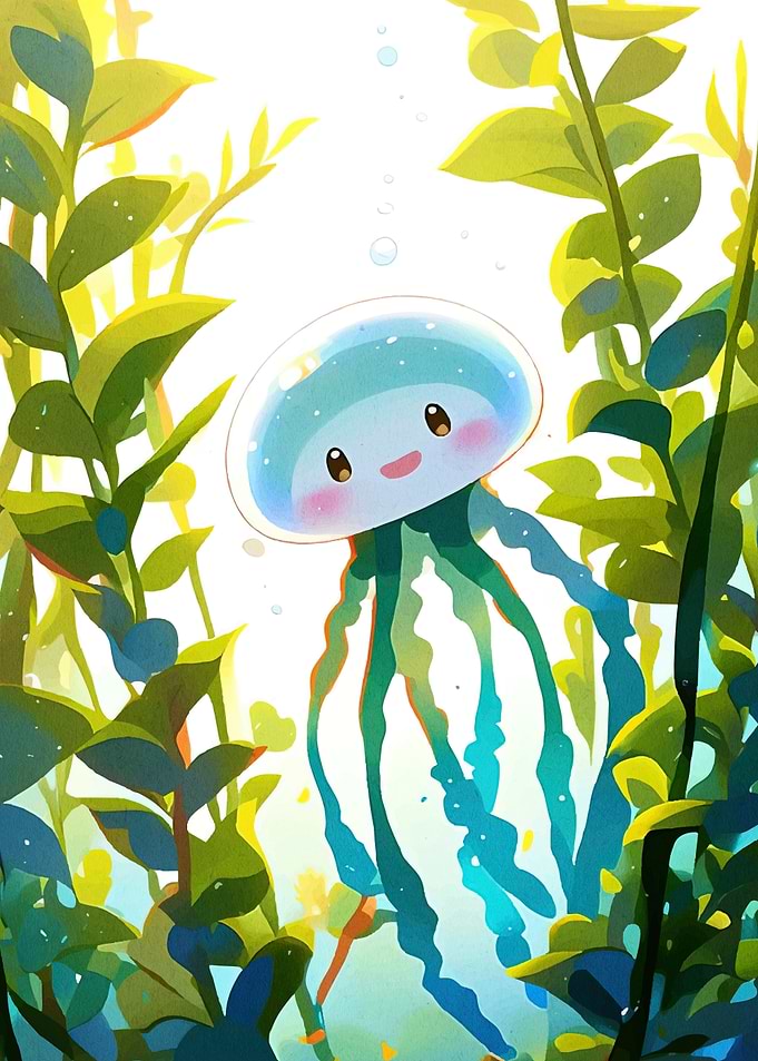 Cute Jellyfish Cartoon