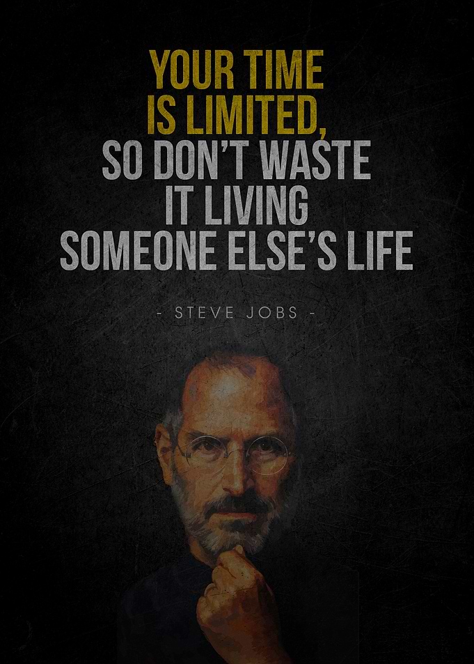 Steve Jobs Inspirational Quote Poster