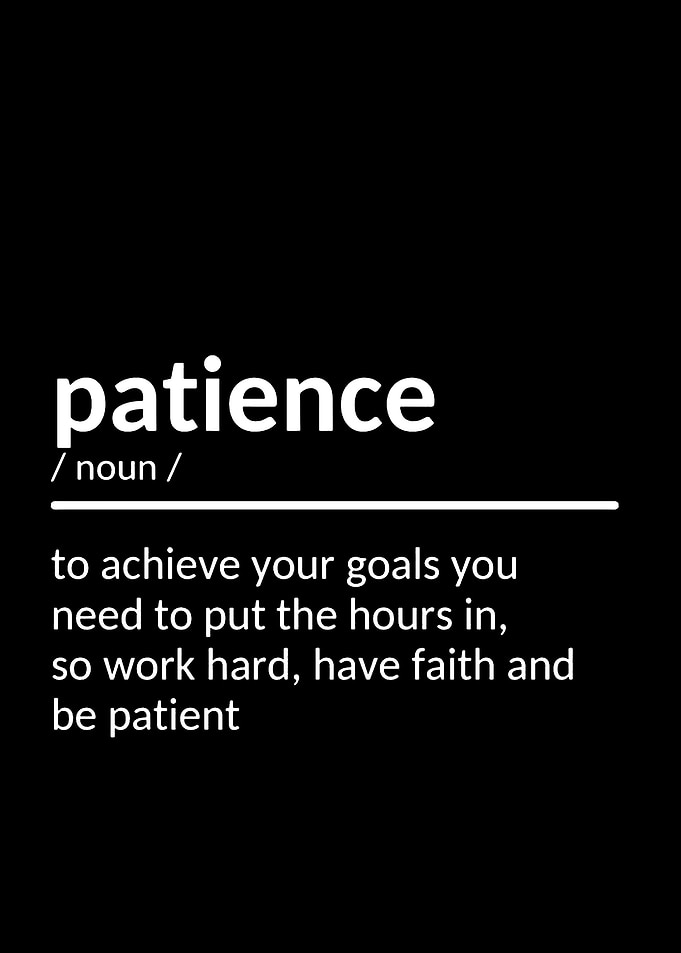 Patience Definition Black and White