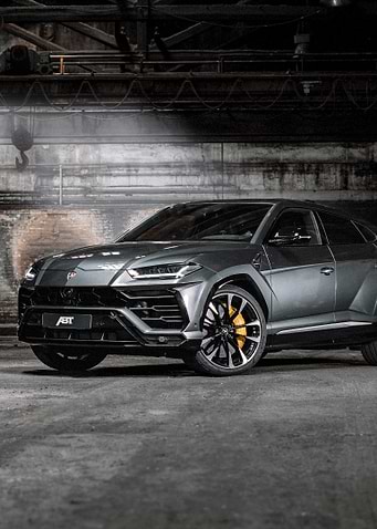 Gray Lamborghini Urus ABT in Garage
