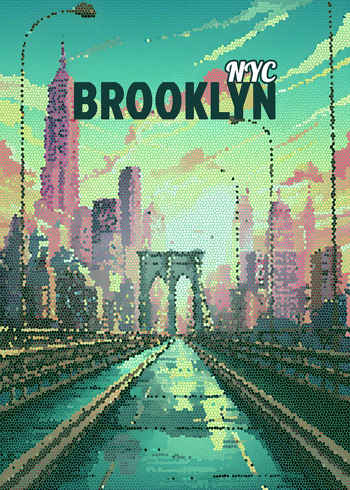 Brooklyn NYC Mosaic Poster