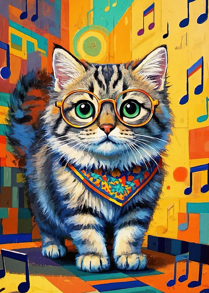 Cat Glasses Bandana