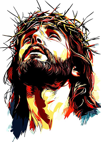 Jesus Christ Crown of Thorns Portrait