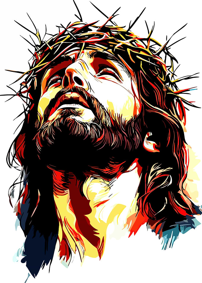 Jesus Christ Crown of Thorns Portrait