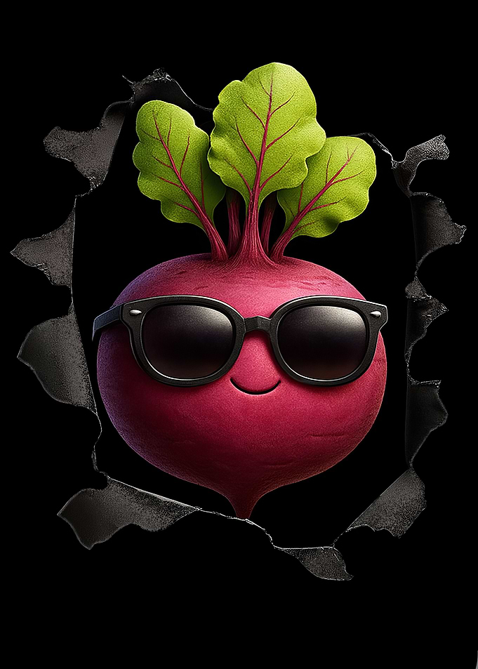 Cool Beet with Sunglasses