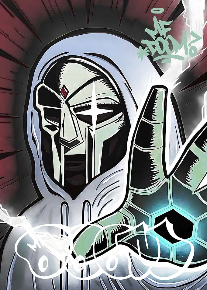 MF DOOM Illustration with Lightning