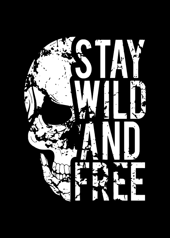 Stay Wild and Free Skull