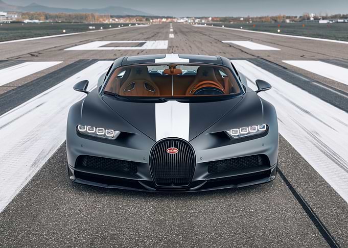 Bugatti Chiron on the runway