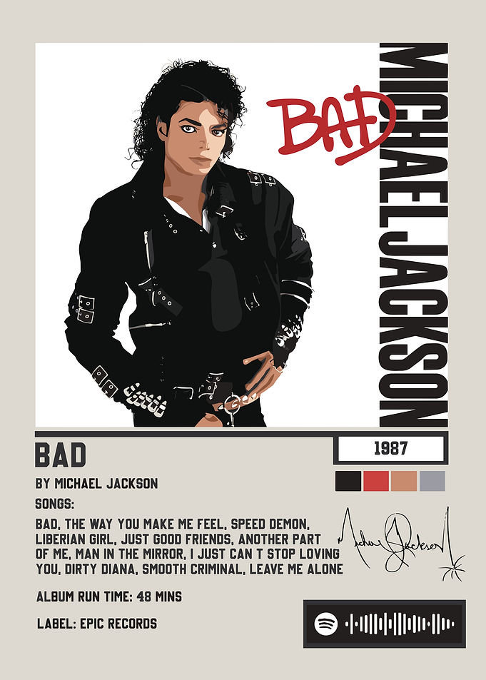 Michael Jackson - Bad Album Art
