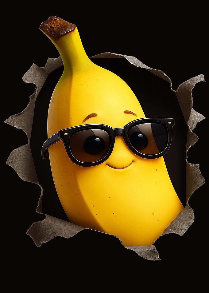 Cool Banana with Sunglasses