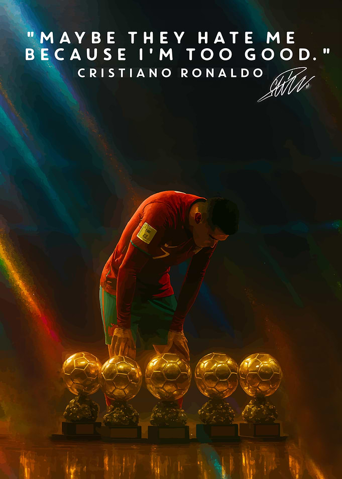 Cristiano Ronaldo Quote and Trophies