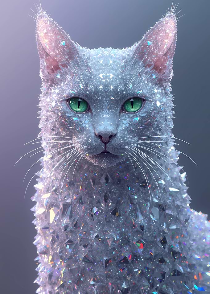 Crystal Cat Portrait