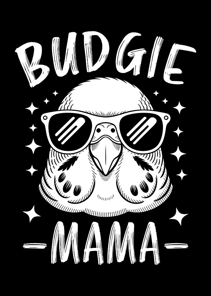 Budgie Mama with Sunglasses