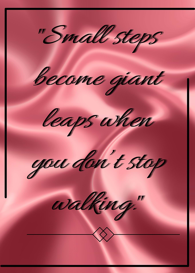 Inspirational Quote on Pink Silk