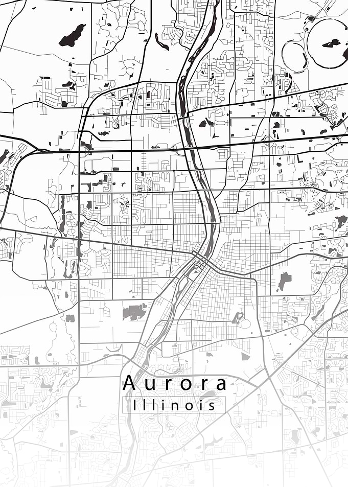 Aurora Illinois City Map