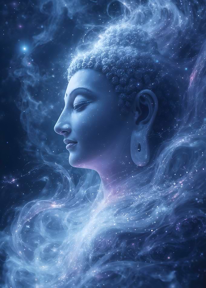 Buddha in Cosmic Blue