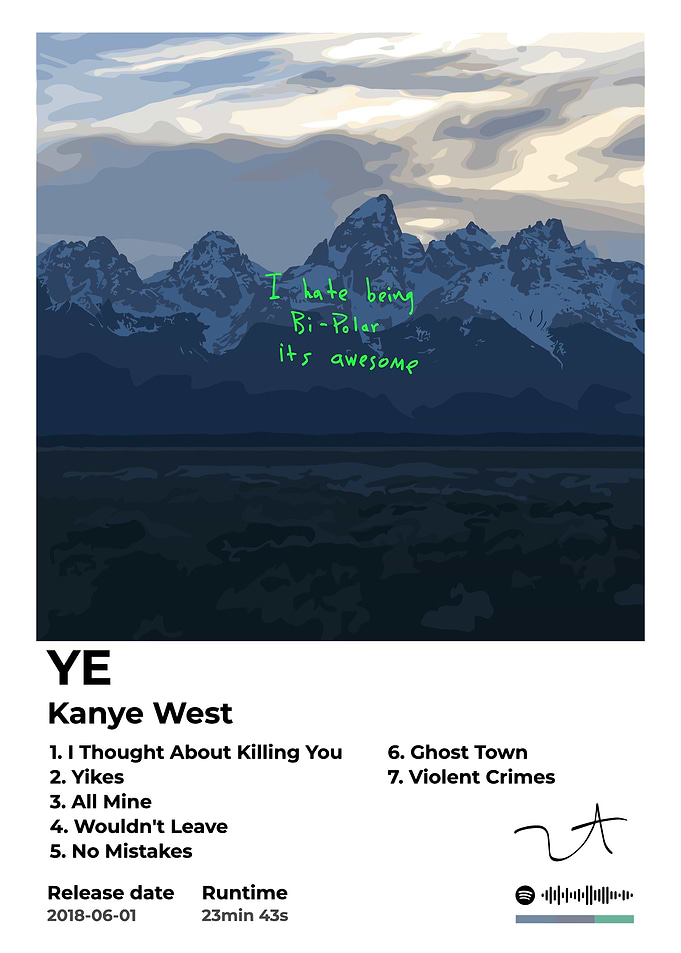 YE Album Cover Art Poster