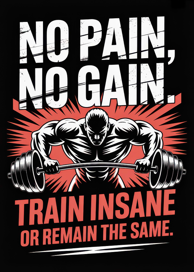 No Pain, No Gain Gym Motivation
