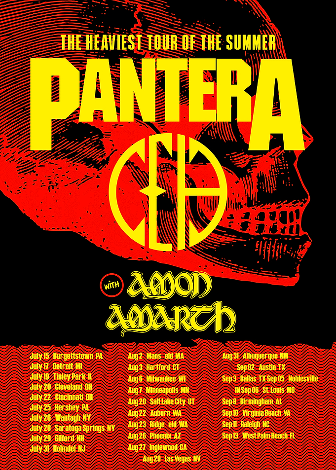 Pantera Tour Poster with Amon Amarth