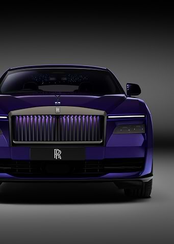 Purple Rolls Royce Front View
