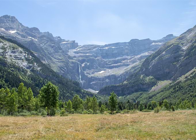 Gavarnie Falls in Pyrenees Mountains