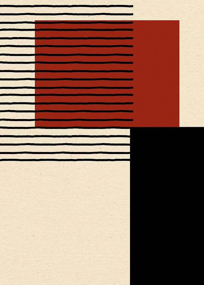 Abstract Geometric Art with Lines and Shapes