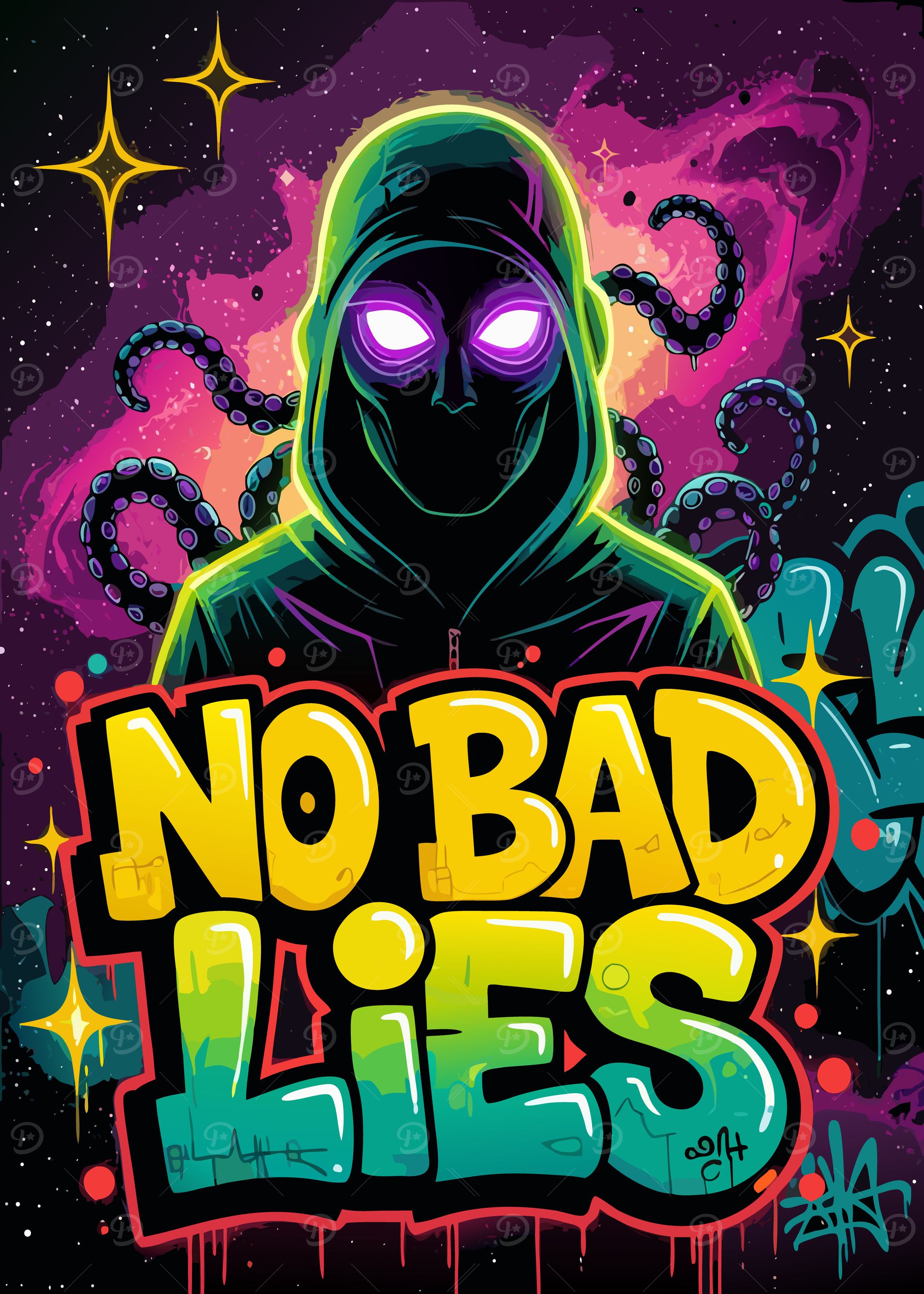 No Bad Lies Graffiti Art