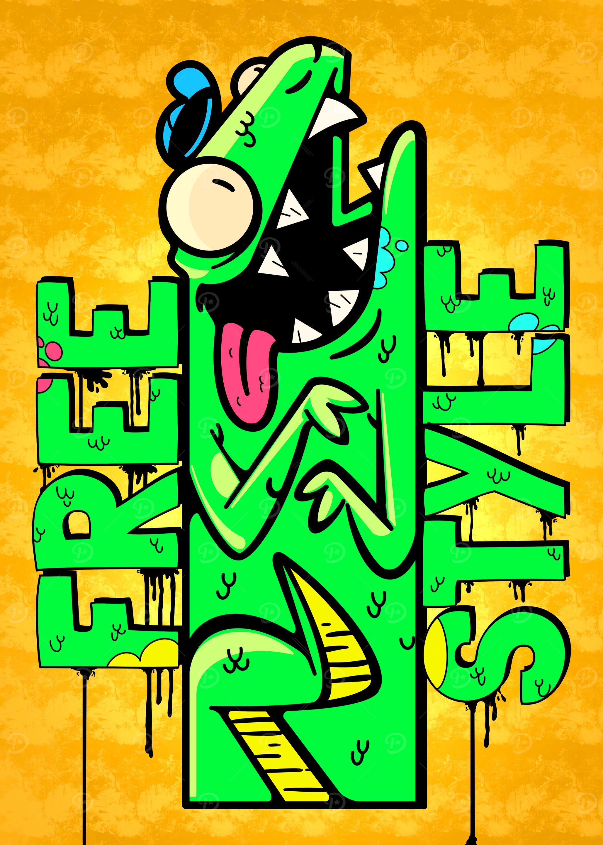 Freestyle Cartoon Crocodile
