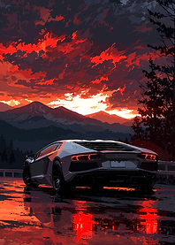 Lamborghini at Sunset