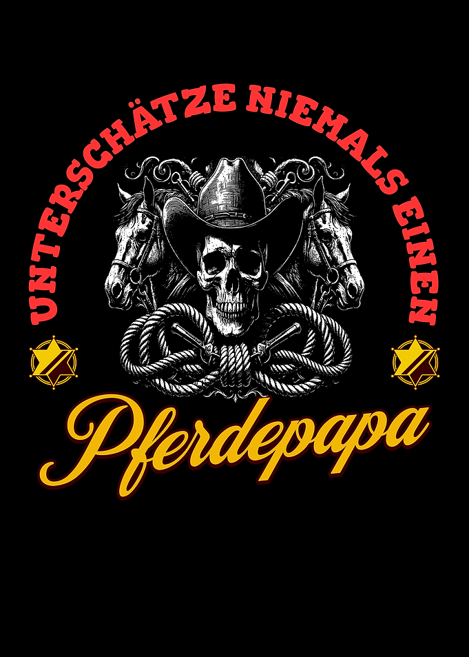 Pferdepapa Skull Cowboy Horse Design