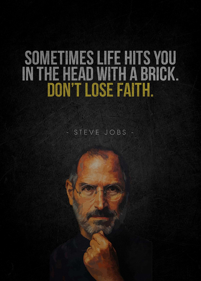 Steve Jobs Inspirational Quote Poster