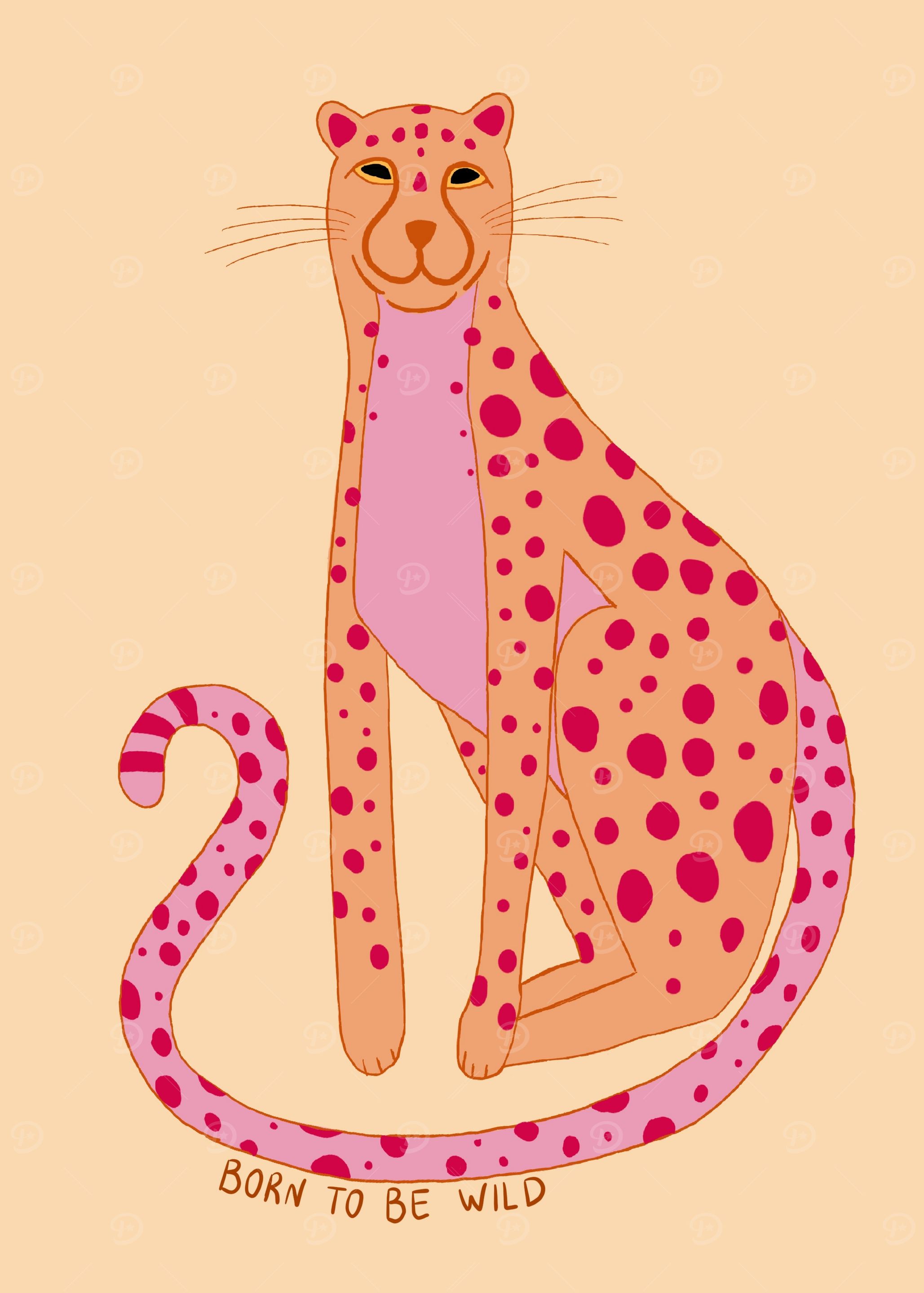 Cartoon Cheetah with 'Born to be Wild'