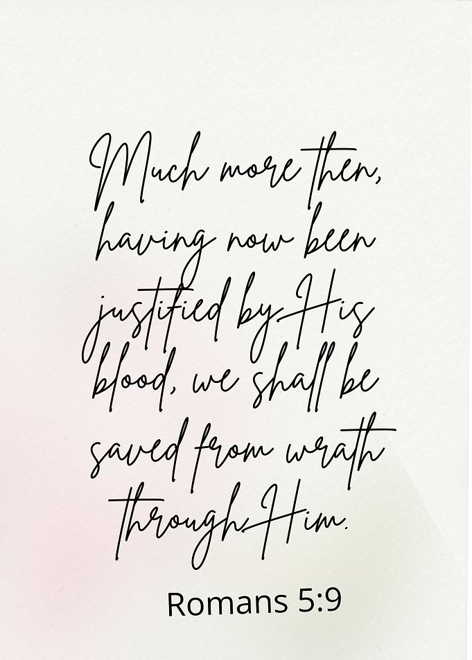 Romans 5:9 Scripture Art