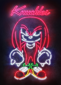 Knuckles the Echidna Neon Glow