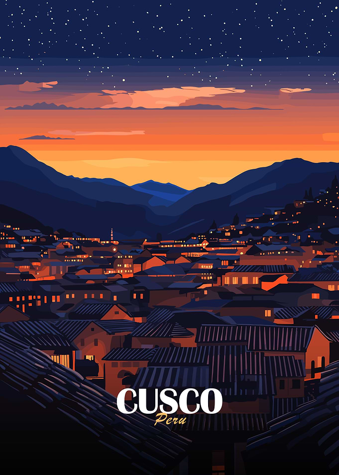 Cusco, Peru at Nightfall