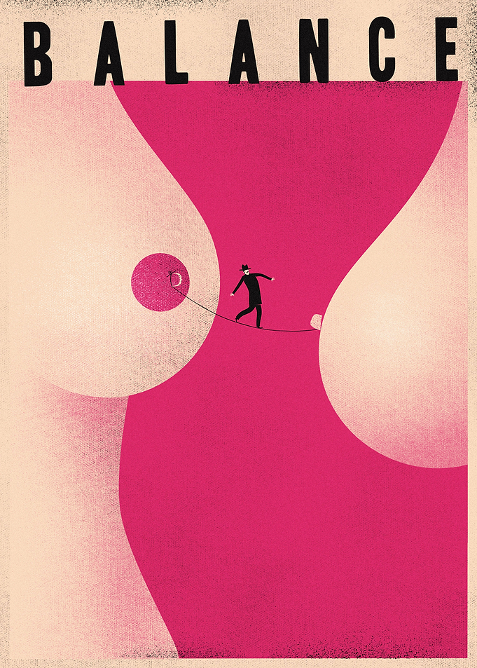 Balance: Illustration with Tightrope Walker