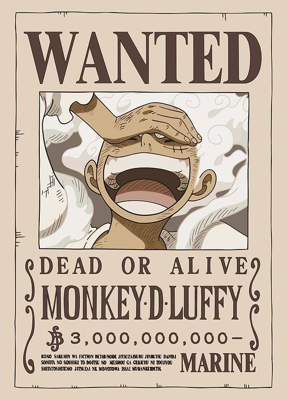 Monkey D. Luffy Wanted after Wano