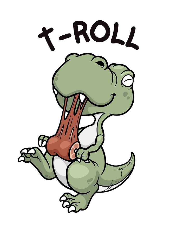 T-Roll Dinosaur Cartoon