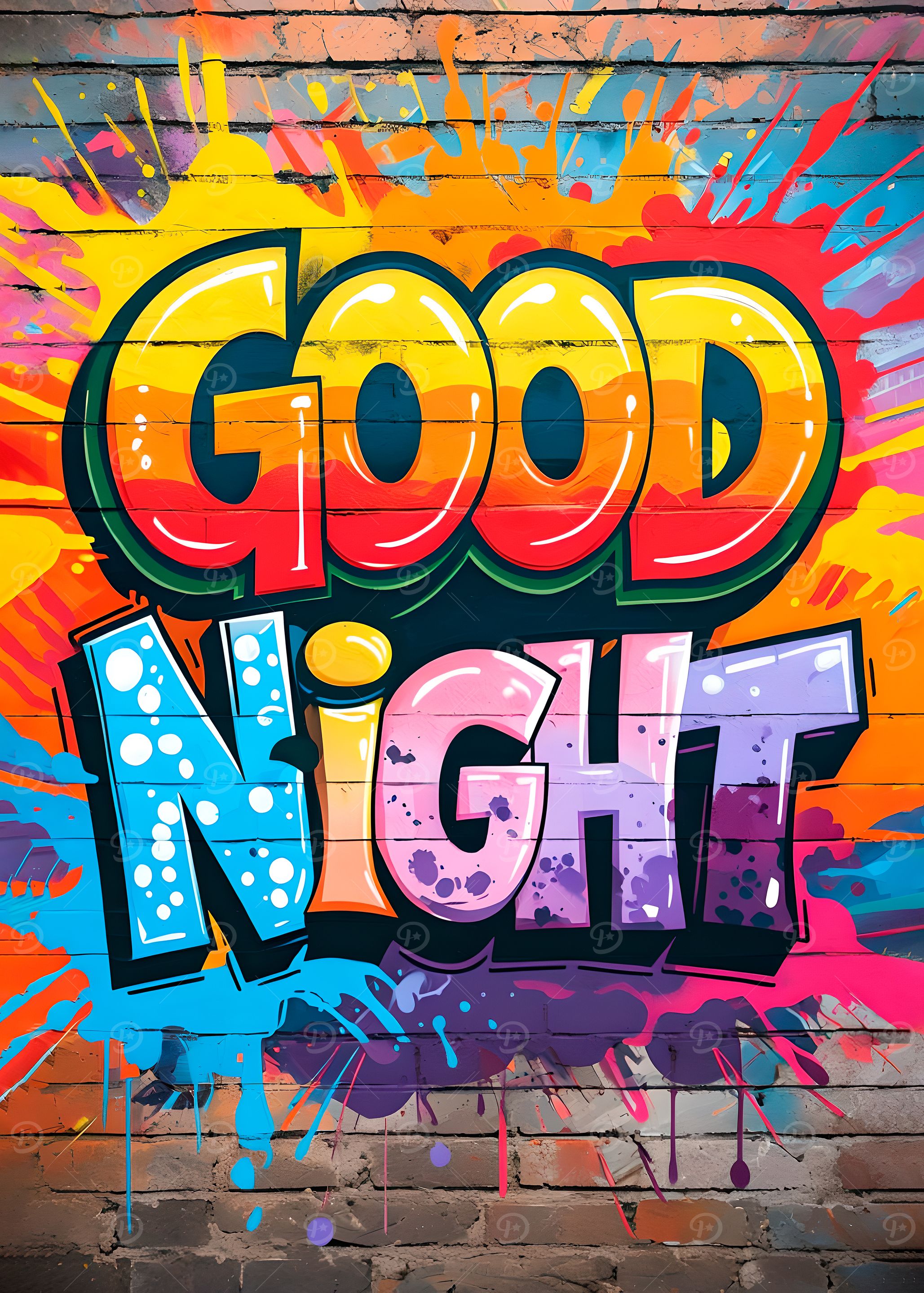 Good Night Graffiti Art