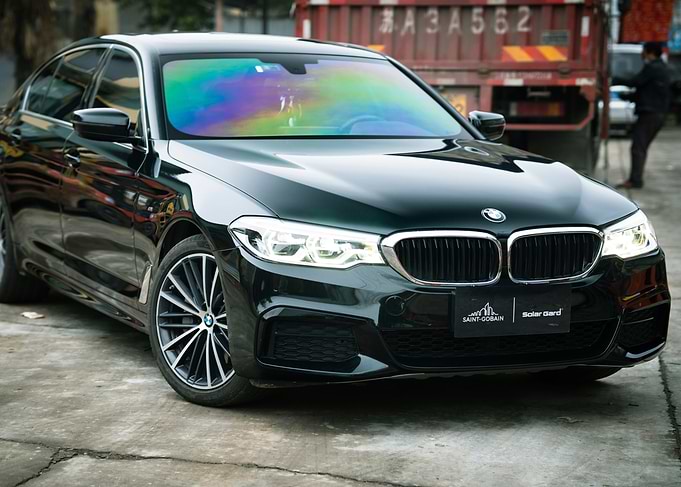 Dark Green BMW Sedan