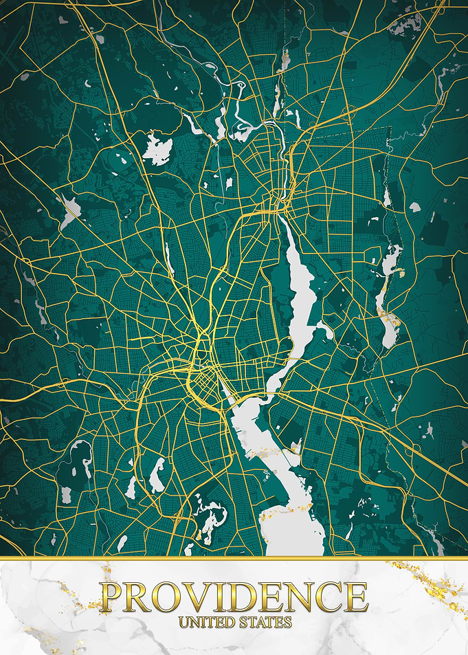 Providence Kintsugi Map Art