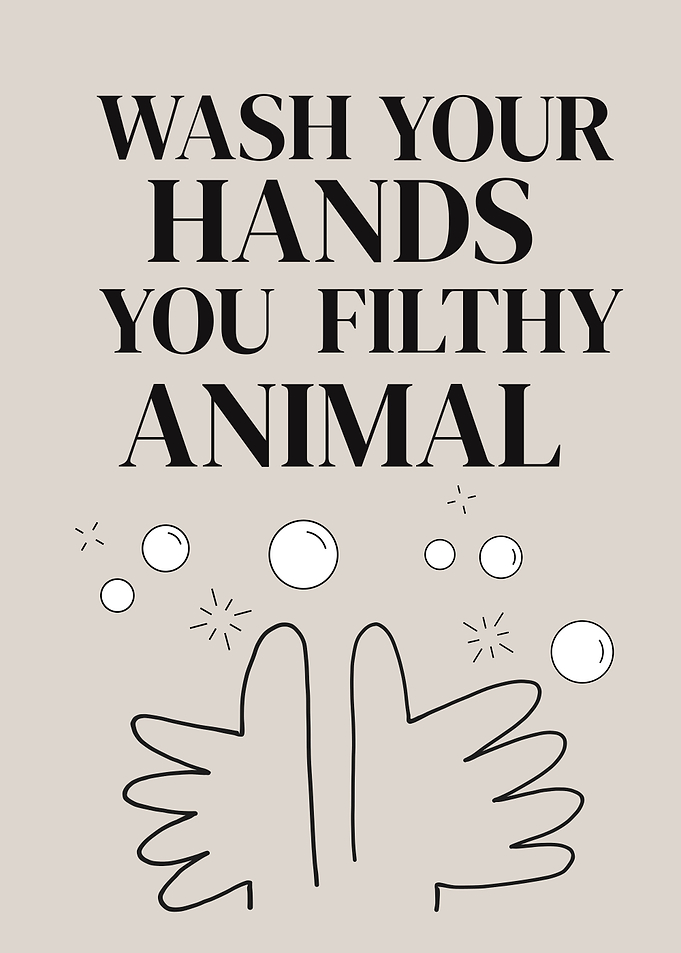 Wash Your Hands Funny Poster