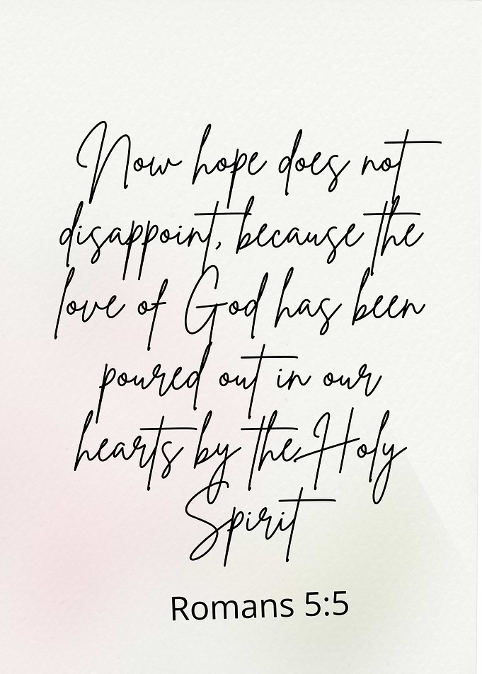 Romans 5:5 Scripture Art