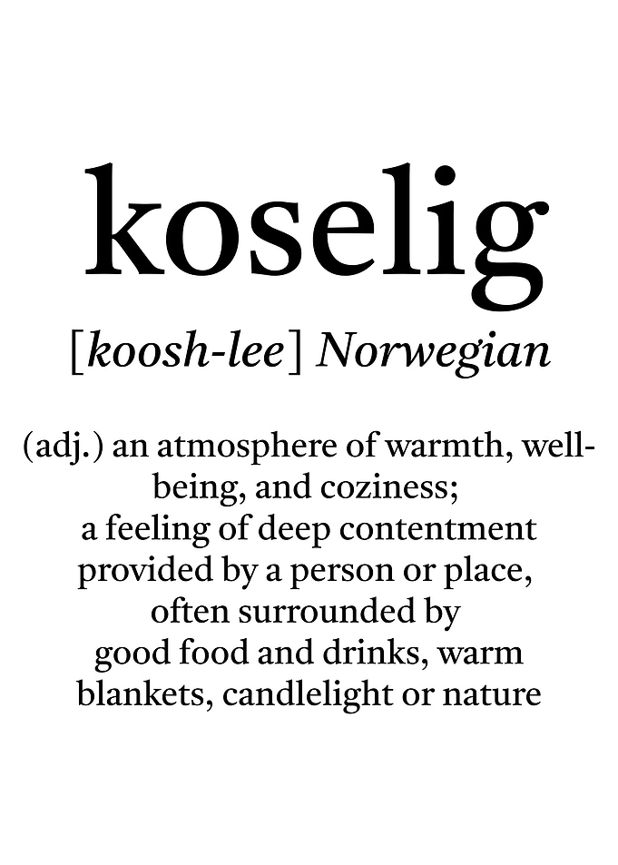 Koselig Definition Print
