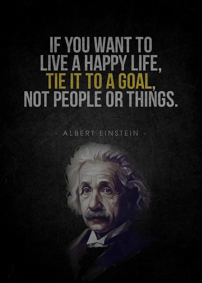 Albert Einstein Inspirational Quote Portrait