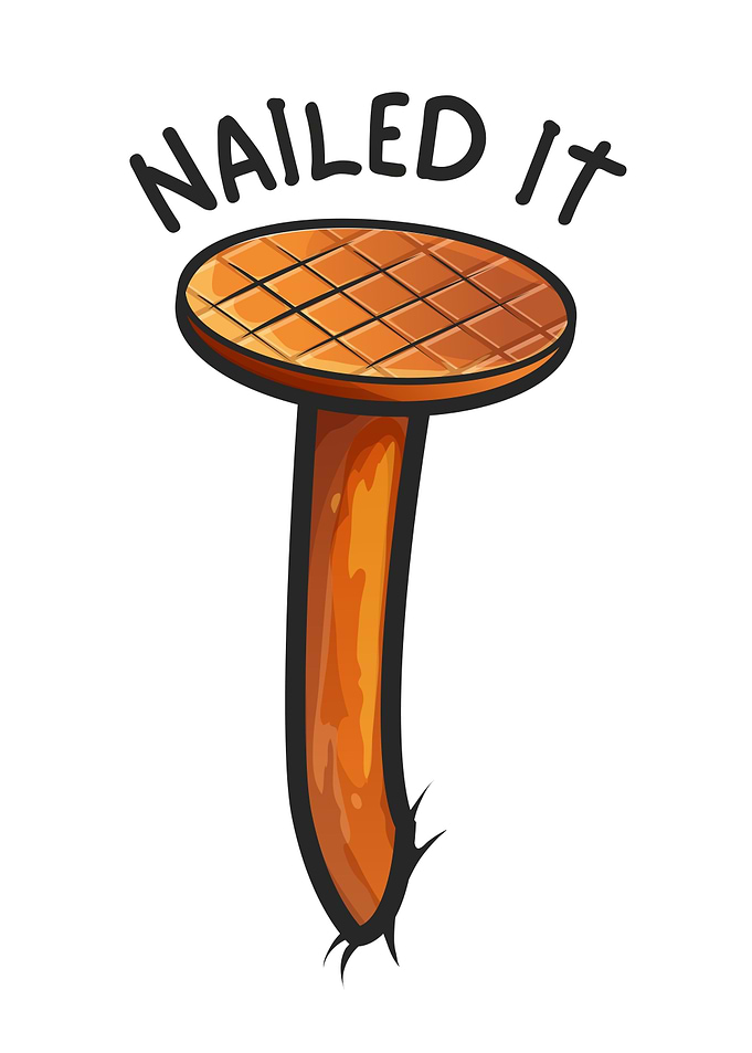 Nail It Cartoon Illustration