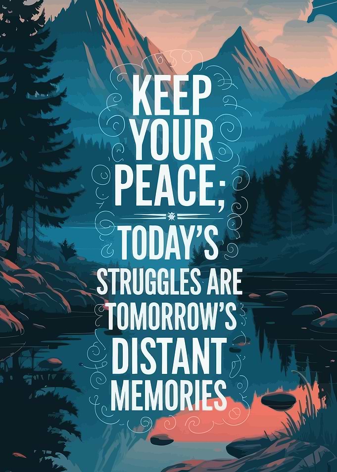 Keep Your Peace Inspirational Landscape Art