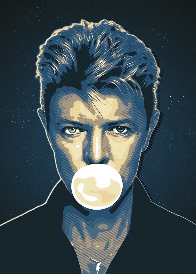 David Bowie Bubblegum Portrait